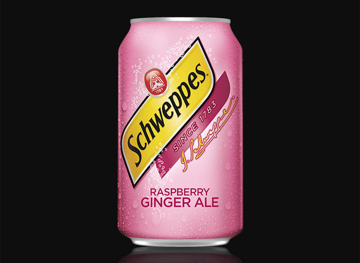 schweppes raspberry ginger ale can