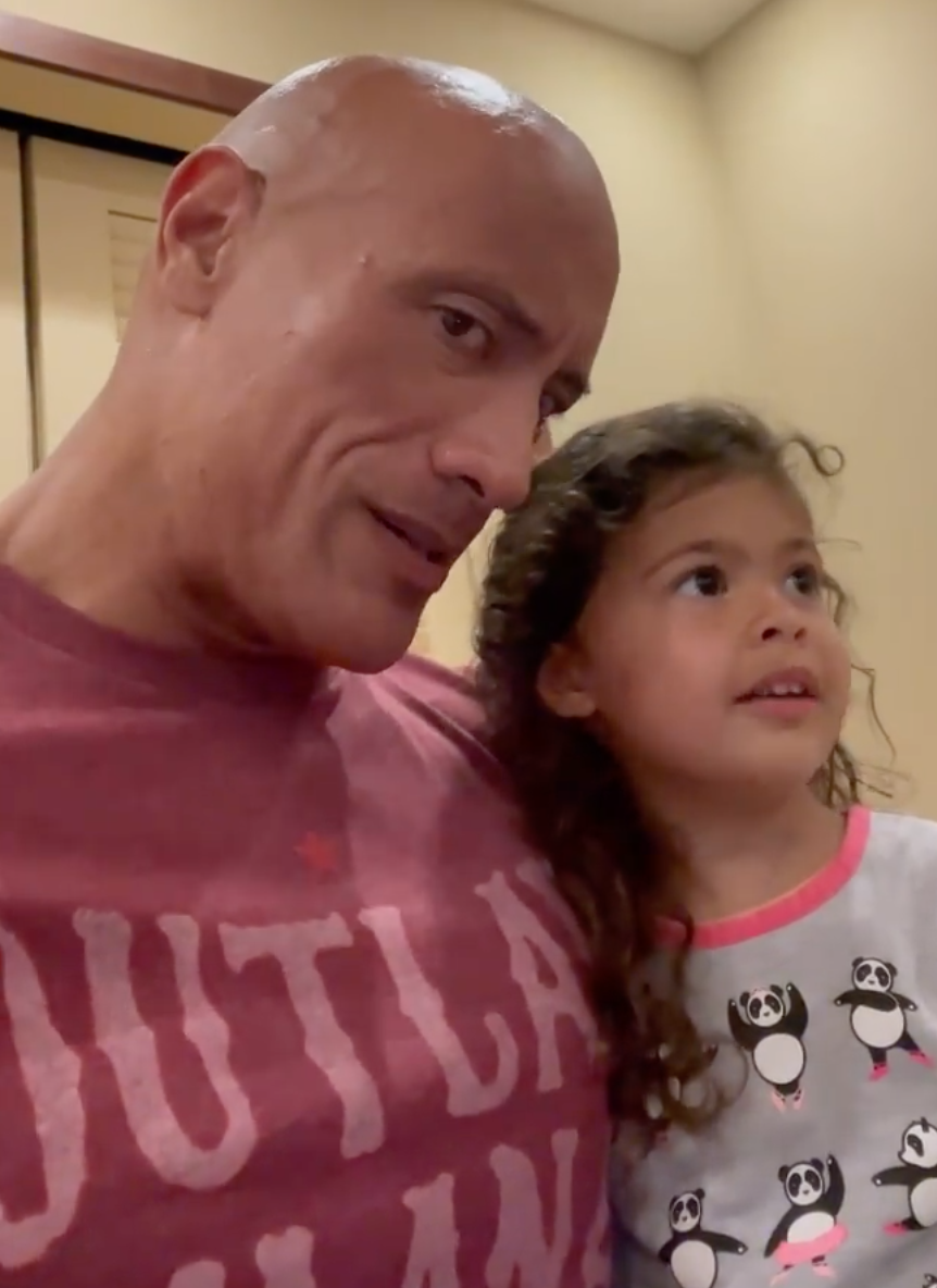 Dwayne Johnson and daughter Tiana