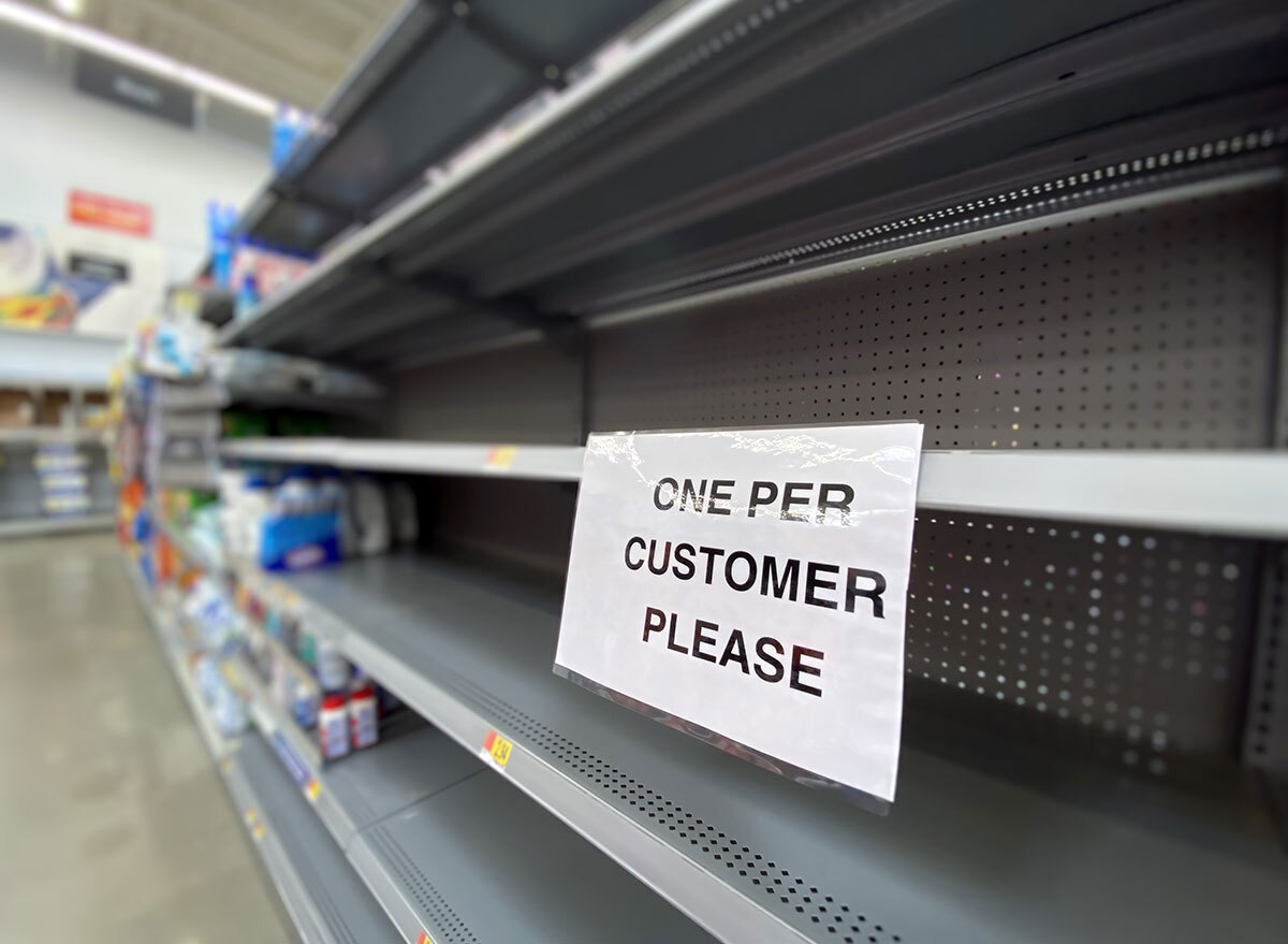 grocery store shelves