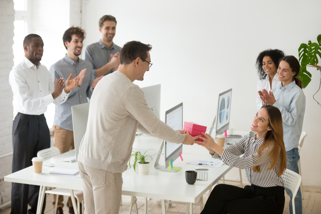 Coworkers Celebrating Birthday Craziest Corporate Policies