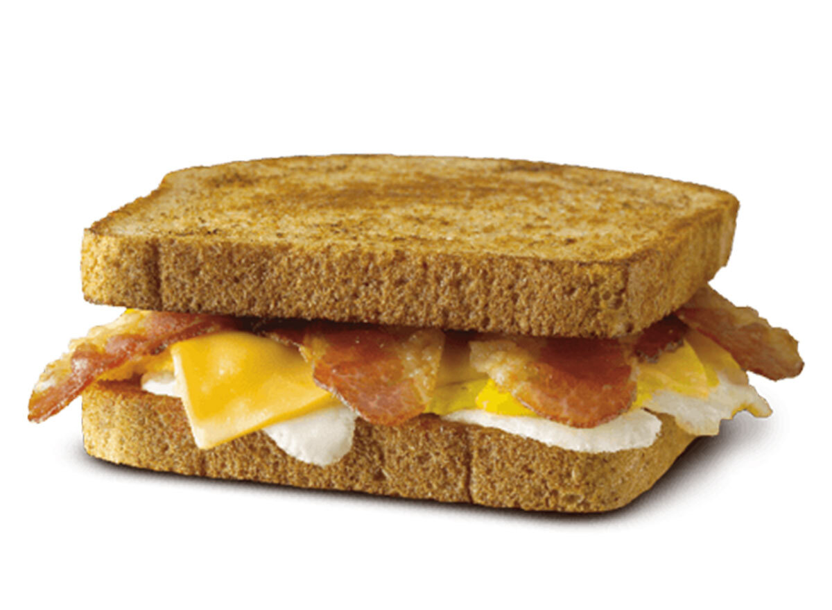 Bacon egg cheese toast sandwich