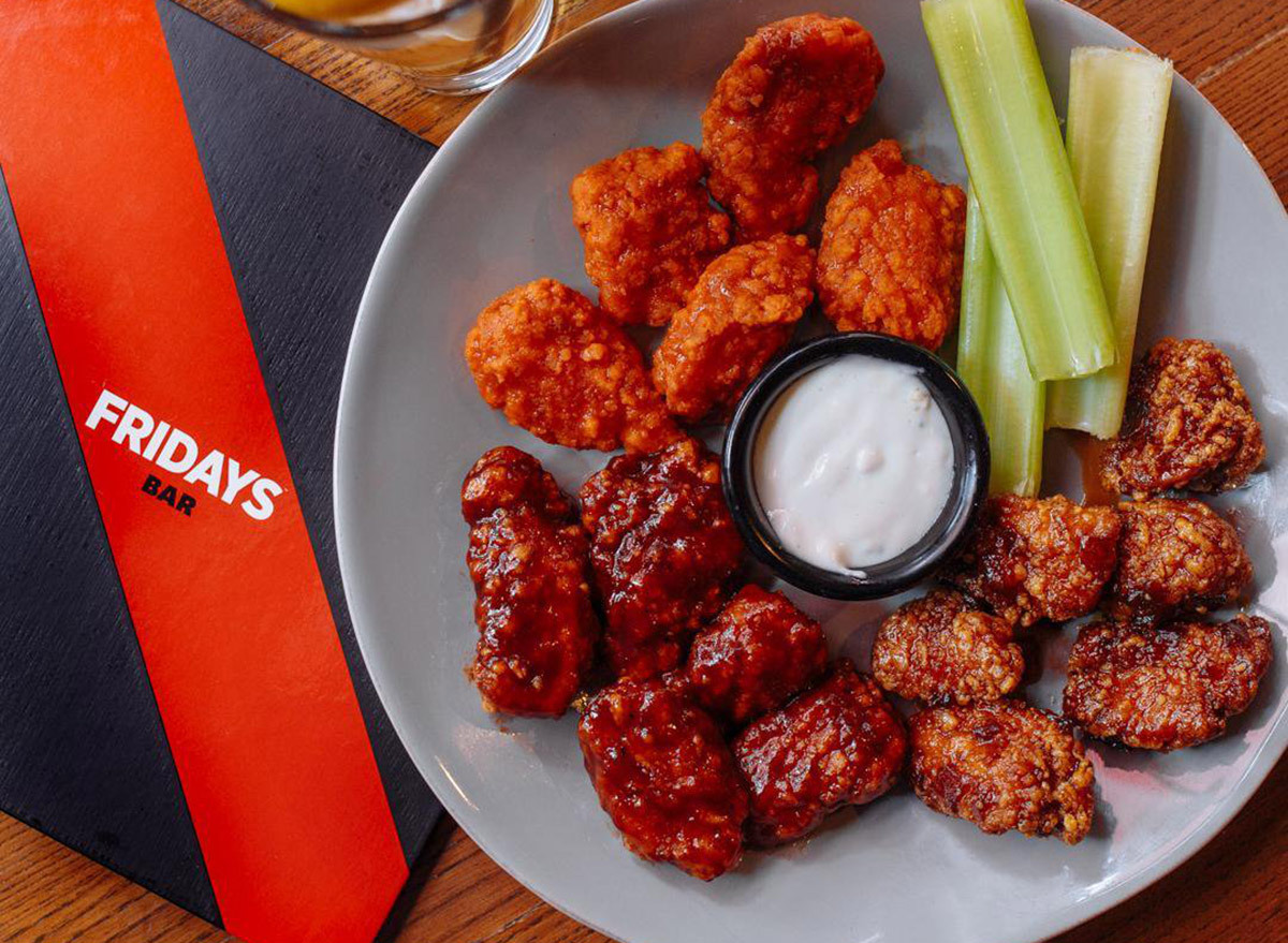 wing roulette platter from TGI Fridays