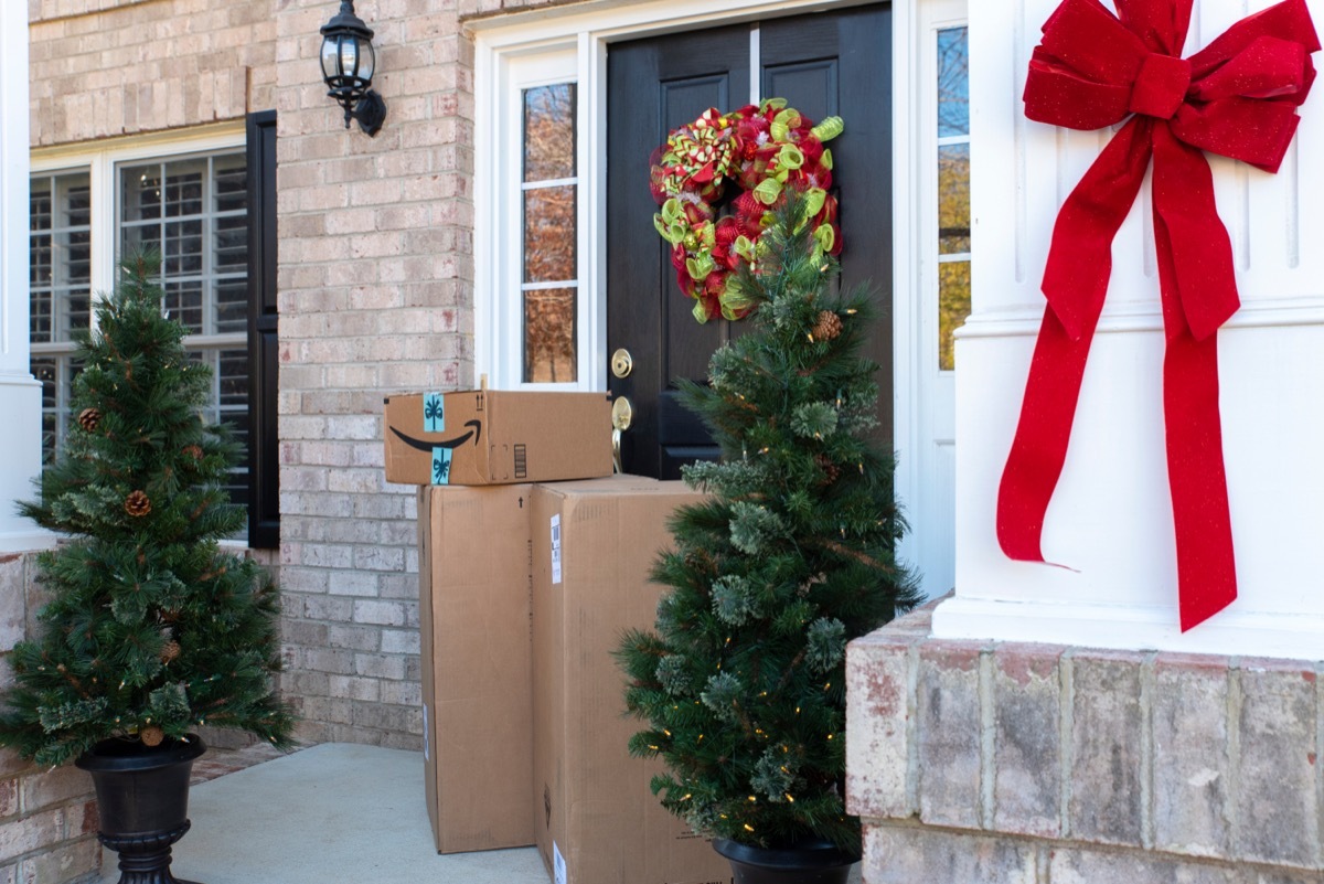 deliveries outside door during the holidays