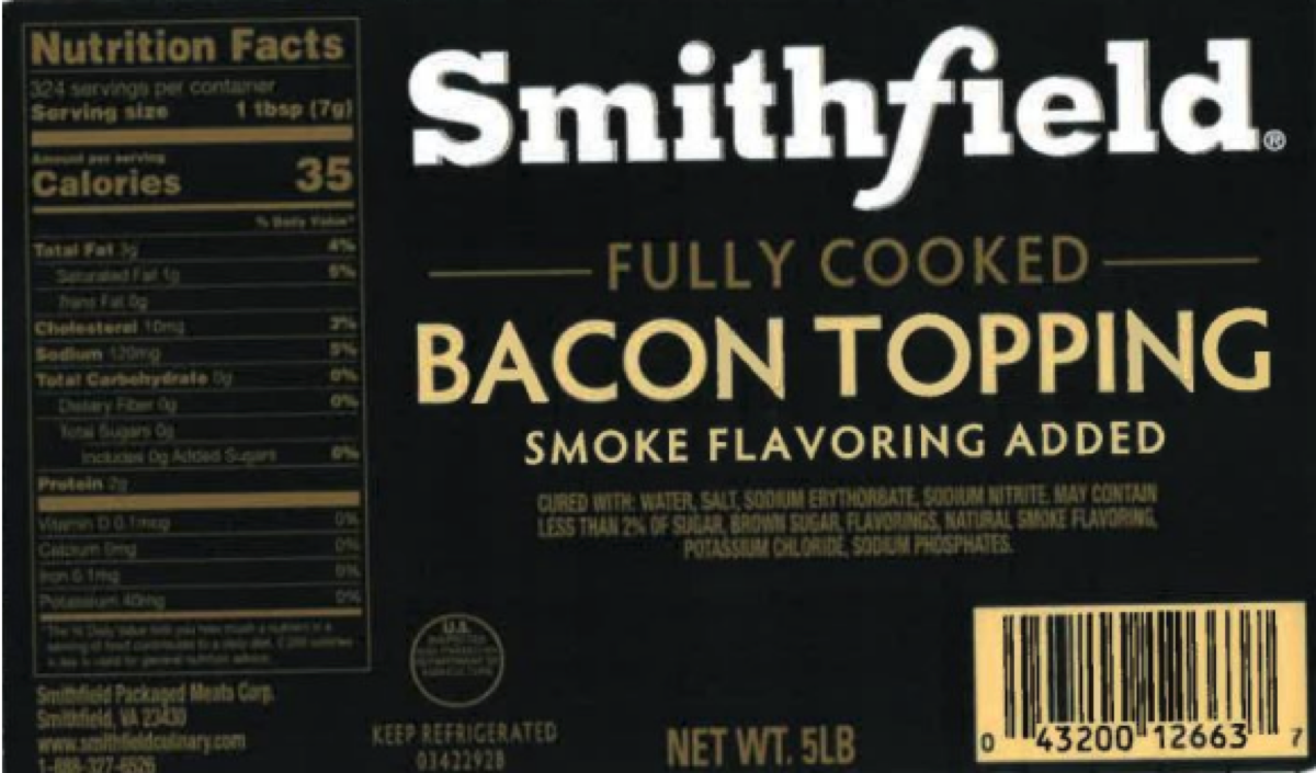 recalled smithfield cooked bacon