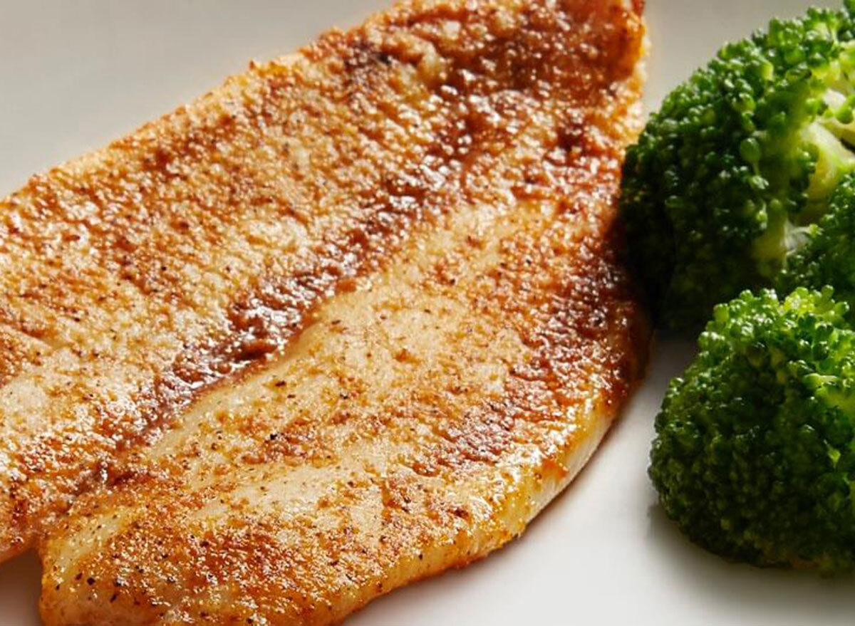 Kids broiled tilapia