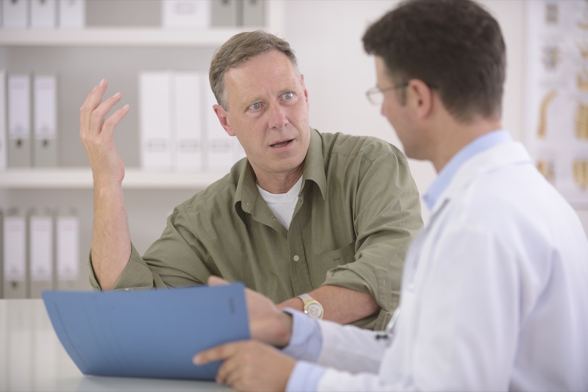 older white man at doctor's office