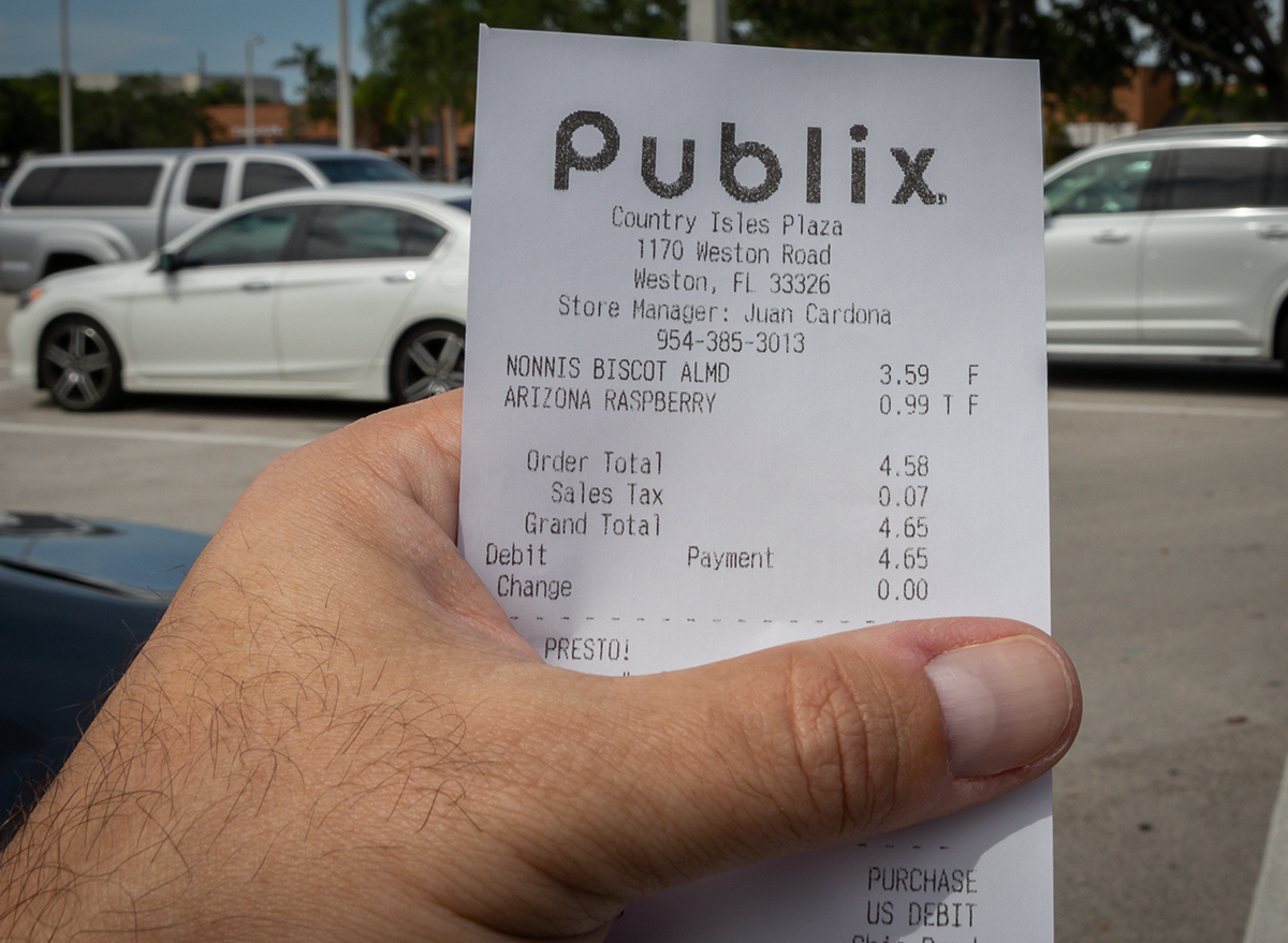 publix receipt