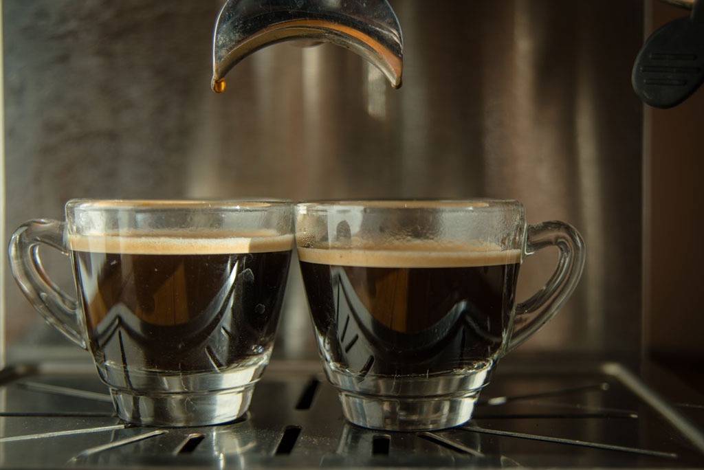 healthy man two cups of coffee