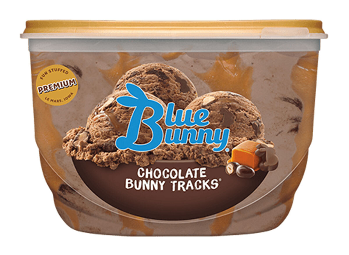 blue bunny chocolate tracks