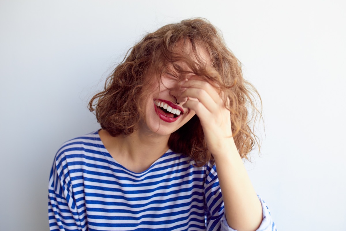 woman laughing