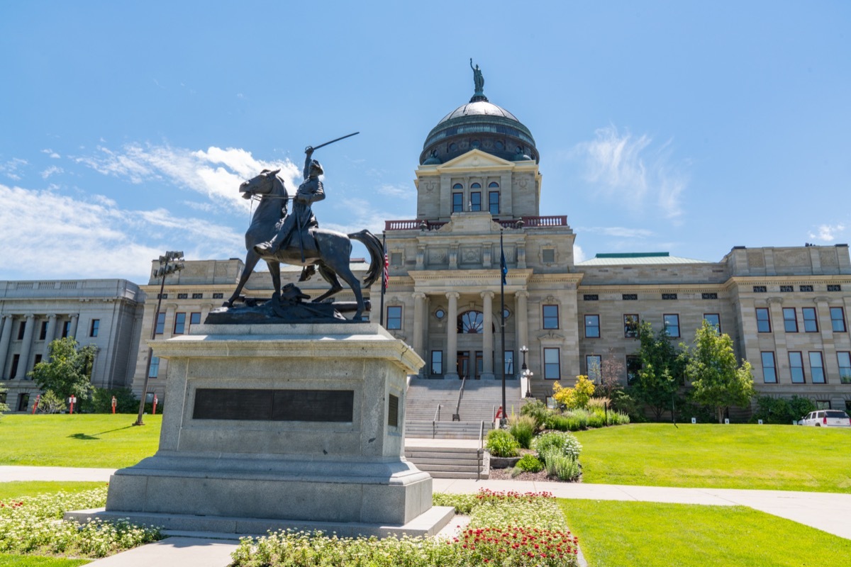 Thomas Francis Meagher Statue at the Montana State Capital Building in Helena, Montana