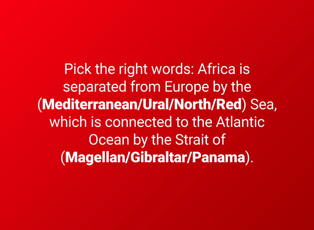 strait of gibraltar question