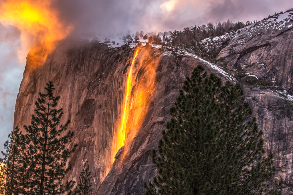 Horsetail Falls Surreal Places in the U.S.