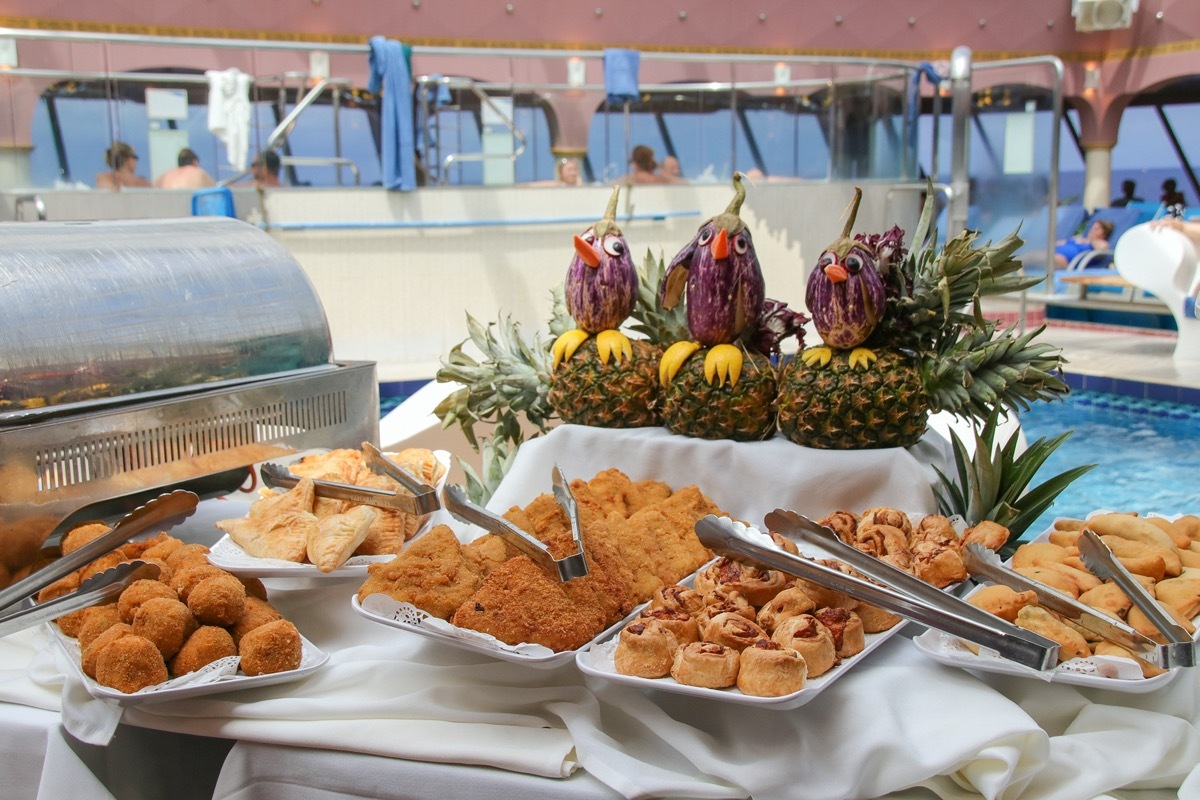 cruise buffet fried food