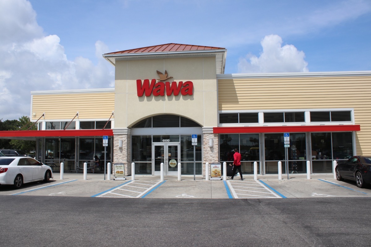 exterior of a wawa store