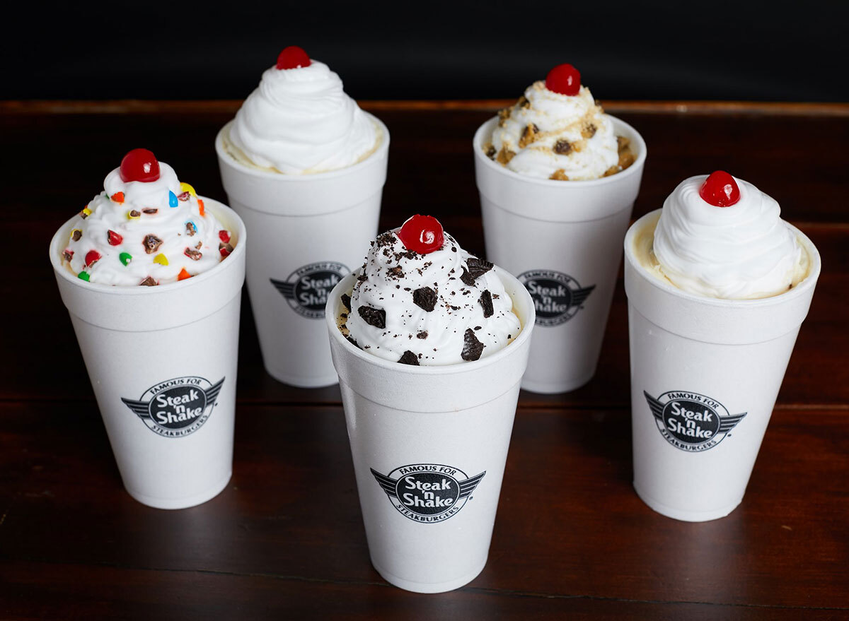 steak n shake milkshakes