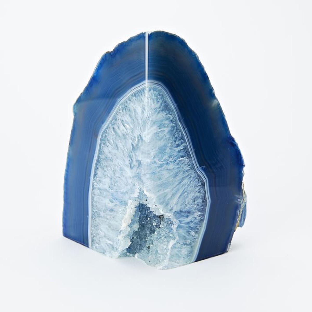 blue agate bookend