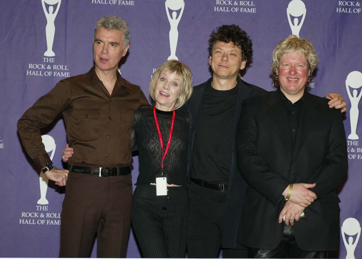 Talking Heads at the Rock and Roll Hall of Fame induction in 2002