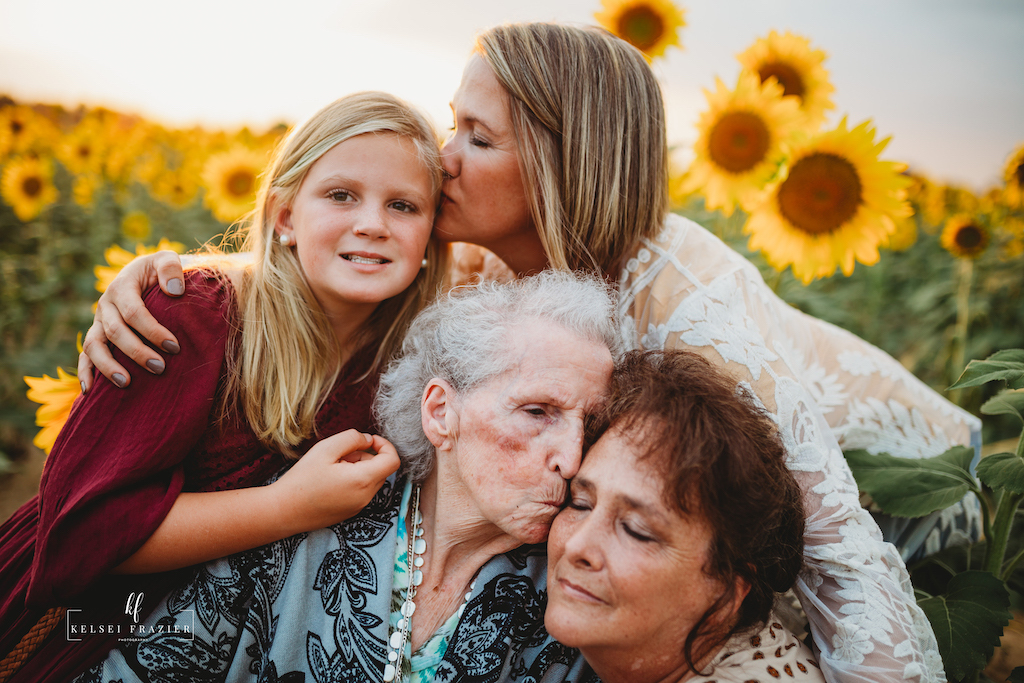 Family portraits, four generations of family