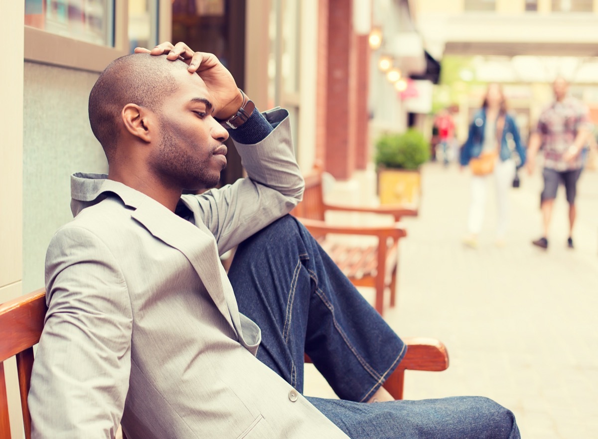 worried man on bench habits ruining your heart