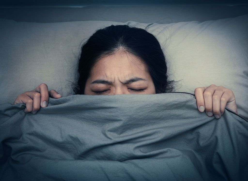 Woman having trouble sleeping