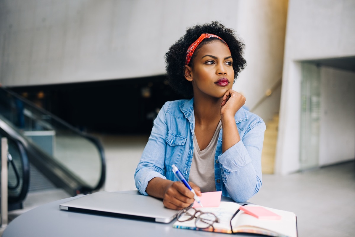 Woman thinking