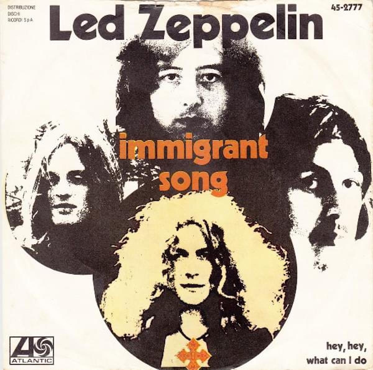 immigrant song album cover by led zeppelin