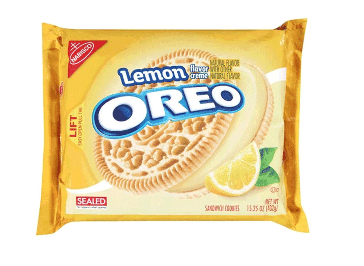 lemon flavored cream oreo pack