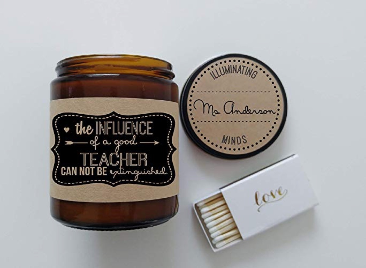 teacher candle gift, amazon, best teacher gifts