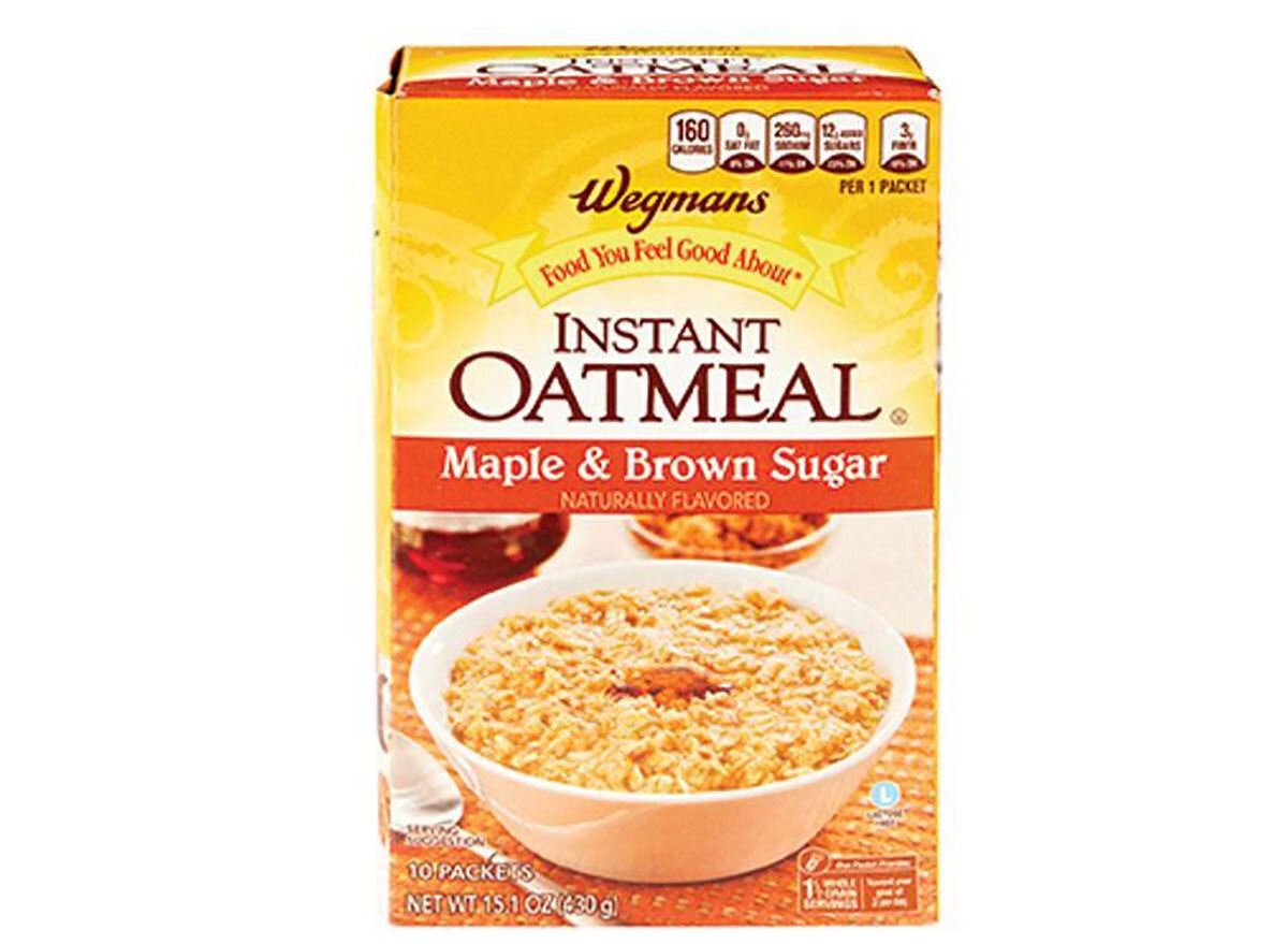 box of wegmans instant oatmeal packets