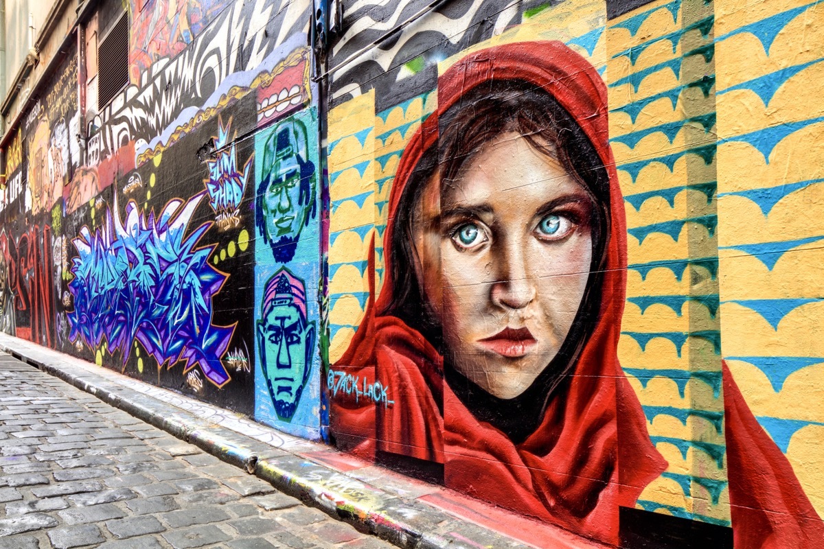 murals on hosier lane in melbourne, australia