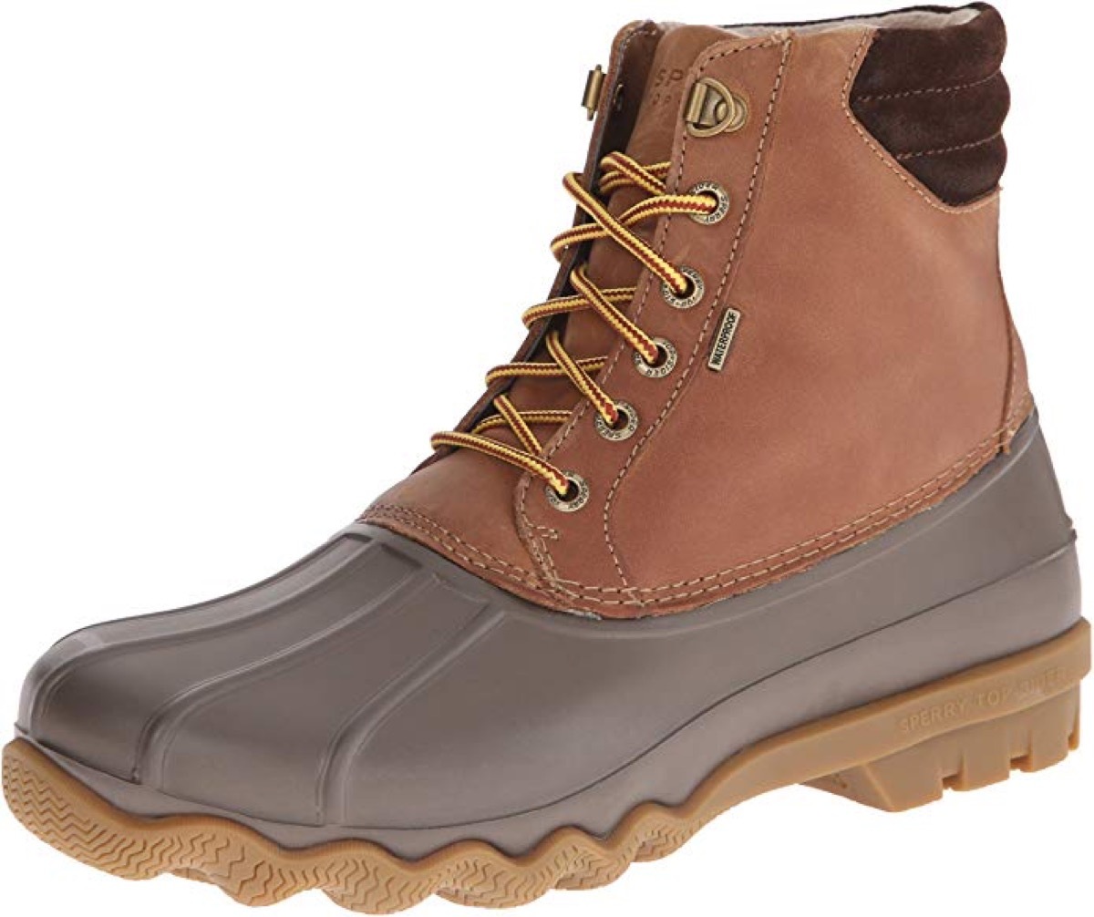 brown boots with rubber toe, men's winter boots