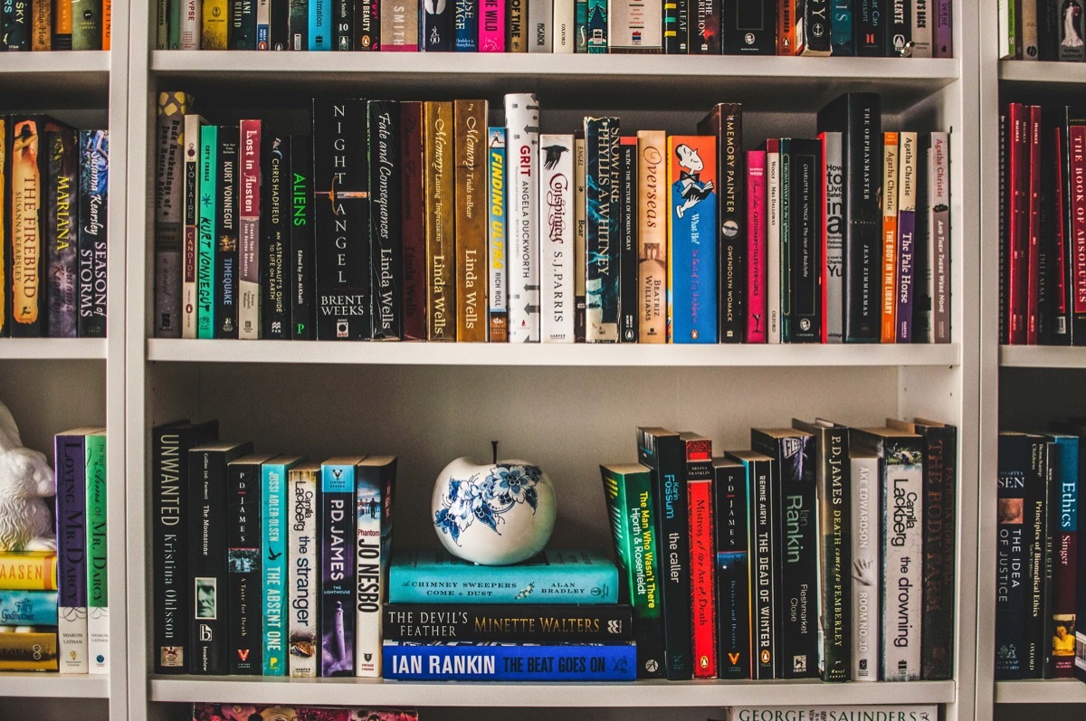 books on a bookshelf