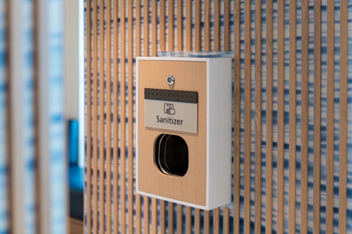 hand sanitizing machine