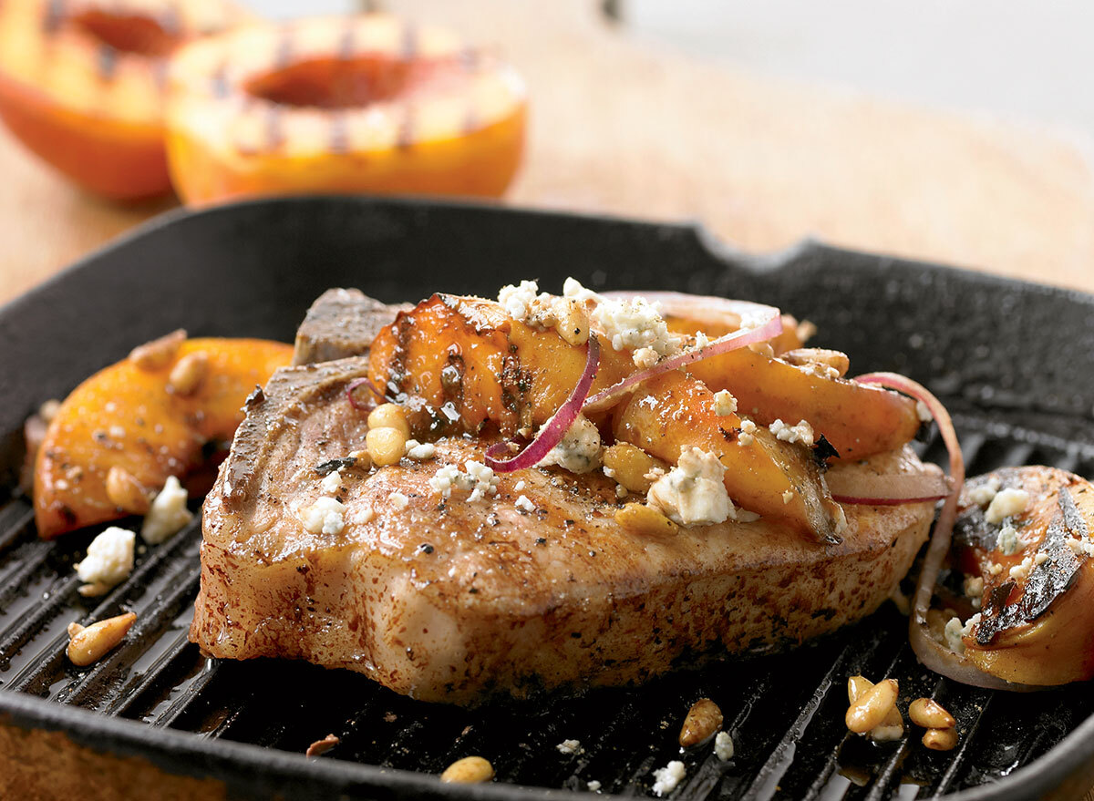 grilled pork and peaches pork recipe