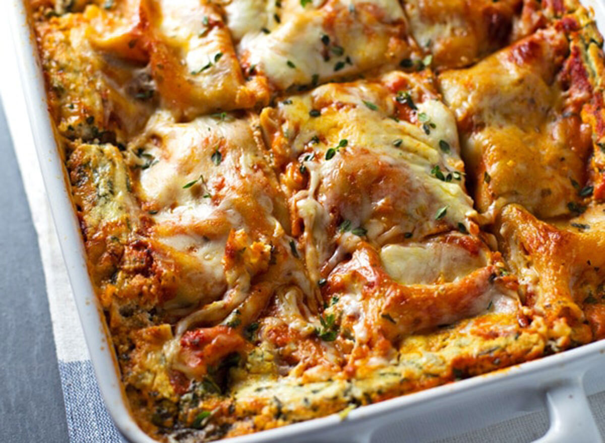 skinny spinach lasagna