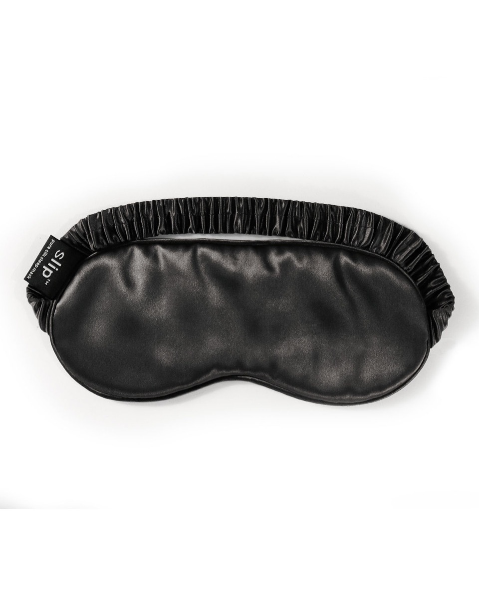 matte black silk sleep mask