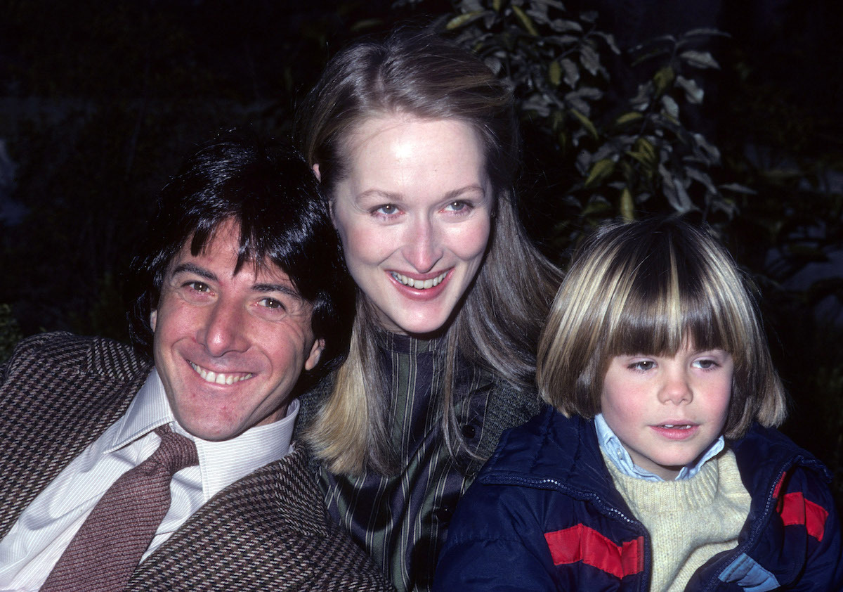 Dustin Hoffman, Meryl Streep, and Justin Henry at a photocall for 