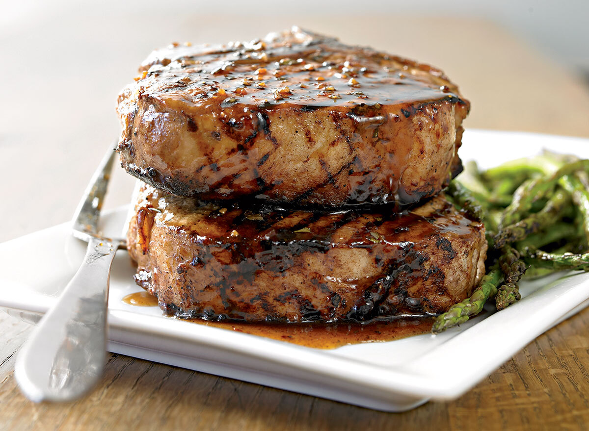 healthy pork chop with balsamic honey glaze pork recipe