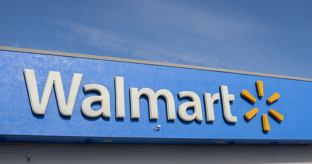 A Walmart store sign