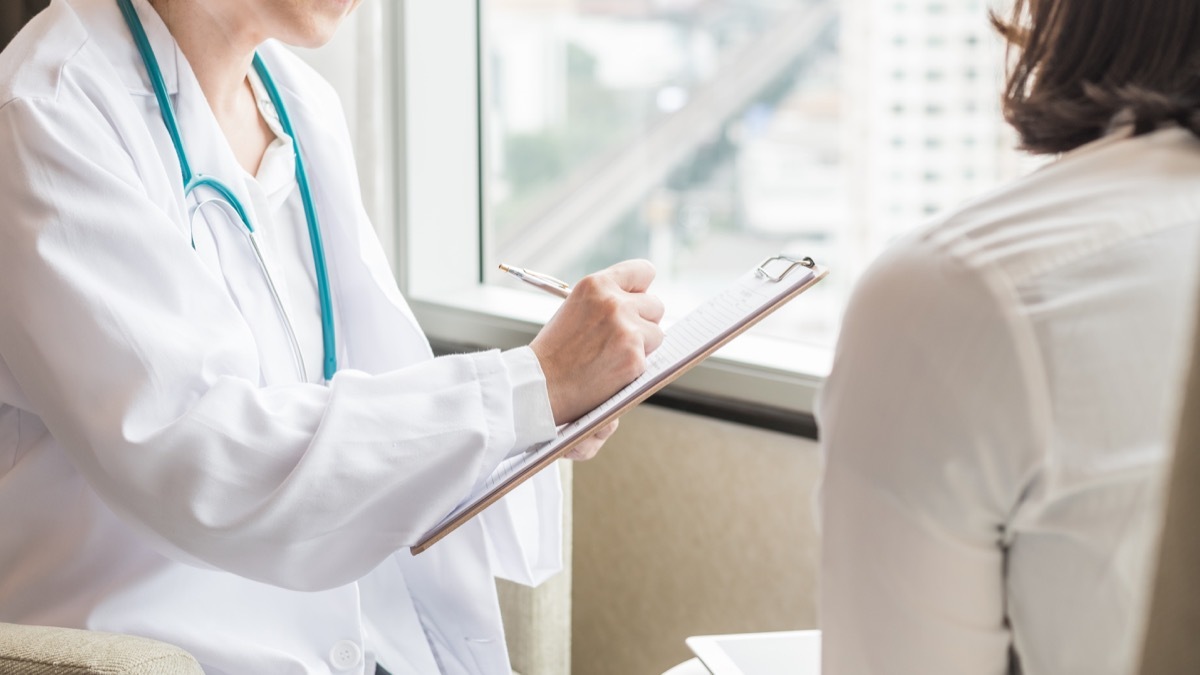 woman at the doctor's office