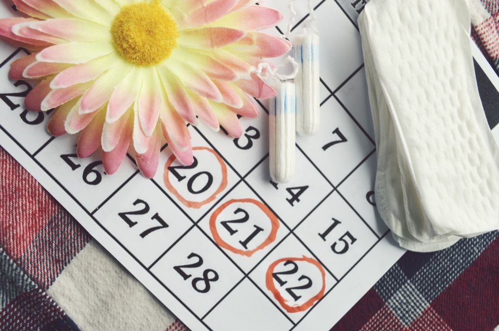 Period calendar heart disease risk factors