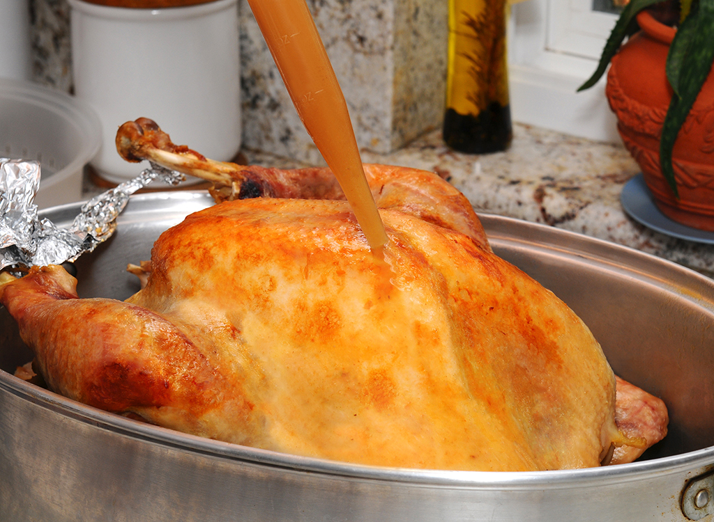 Basting turkey