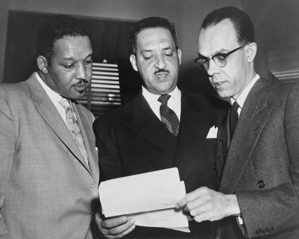 Lawyers consulting during Brown v. Board of Education