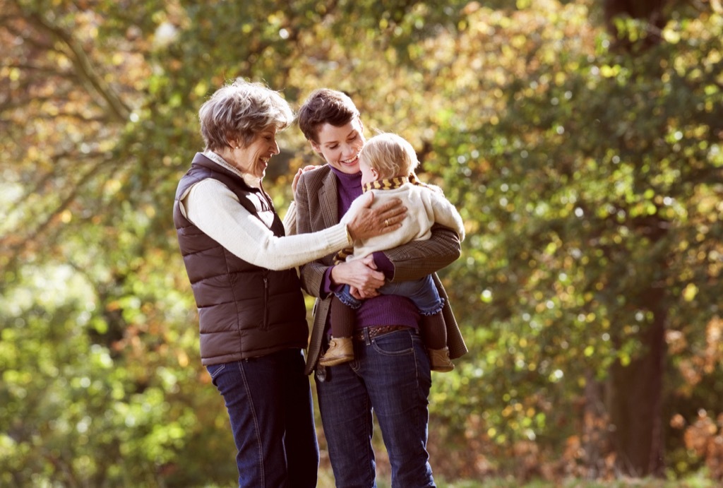 Three generations, mom, grandma, grandparent