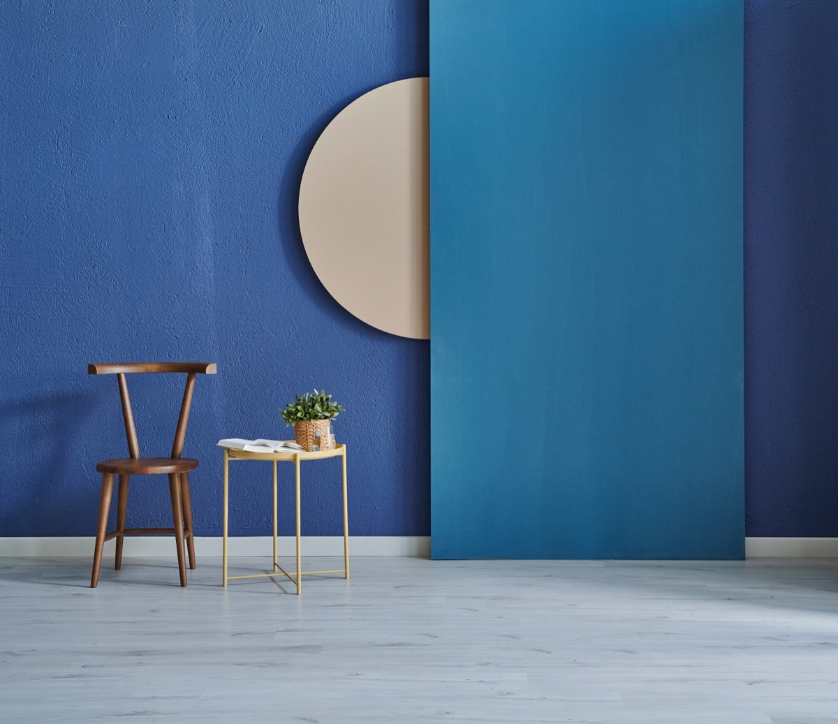 bold blue wall in home