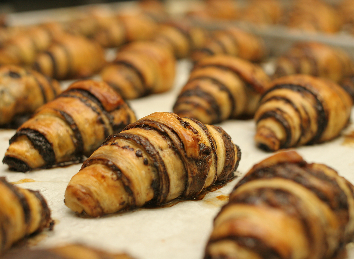 Rugelach on baking sheet