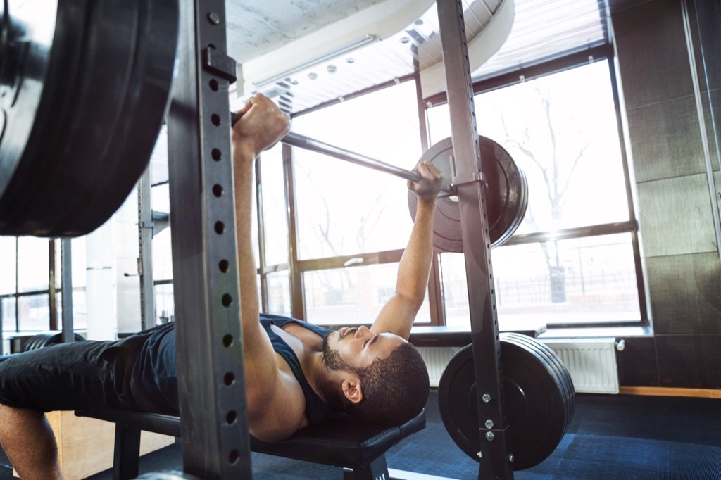 superhuman feats benching bench press