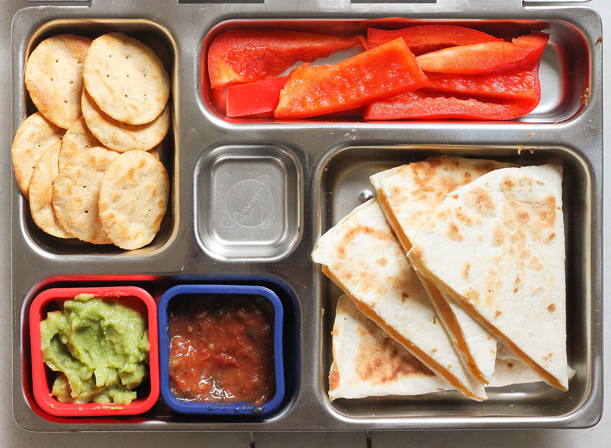 cheese quesadilla bento box