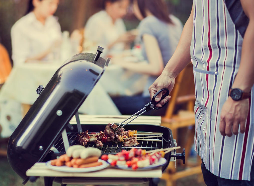 man grilling get rid of old stuff